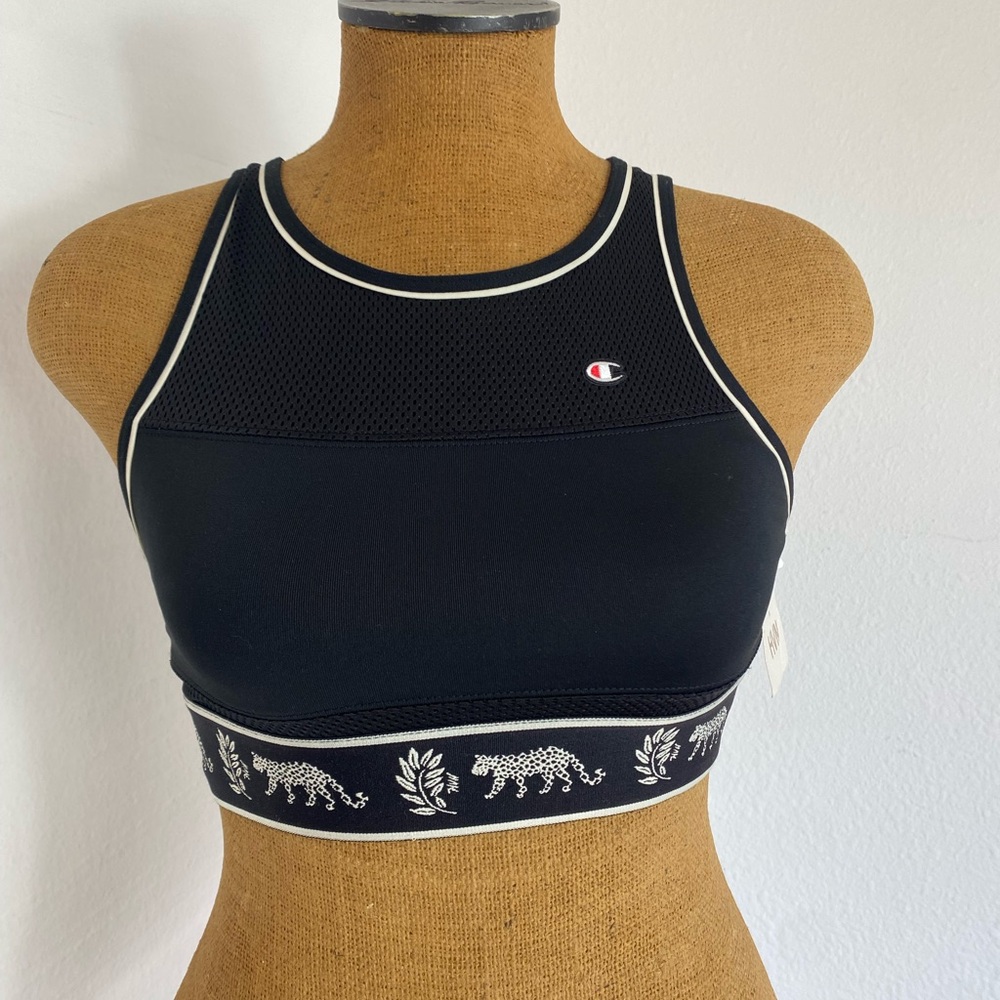 New Champion + HVN for Urban Outfitters M Leopard/Black Fashion Sports Bra